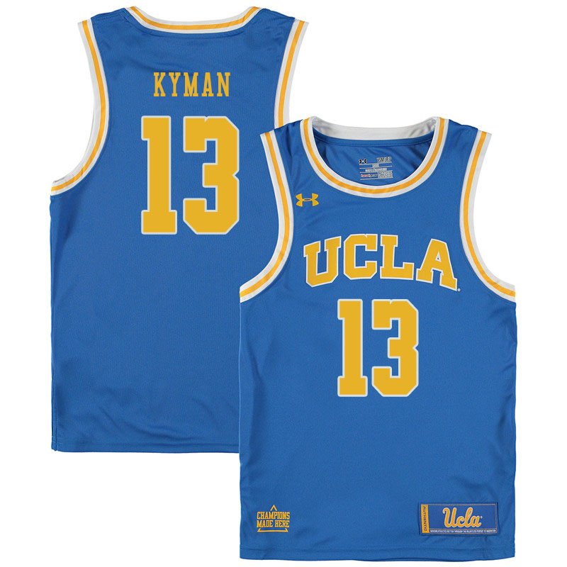 Men #13 Jake Kyman UCLA Bruins College Basketball Jerseys Sale-Blue - Click Image to Close